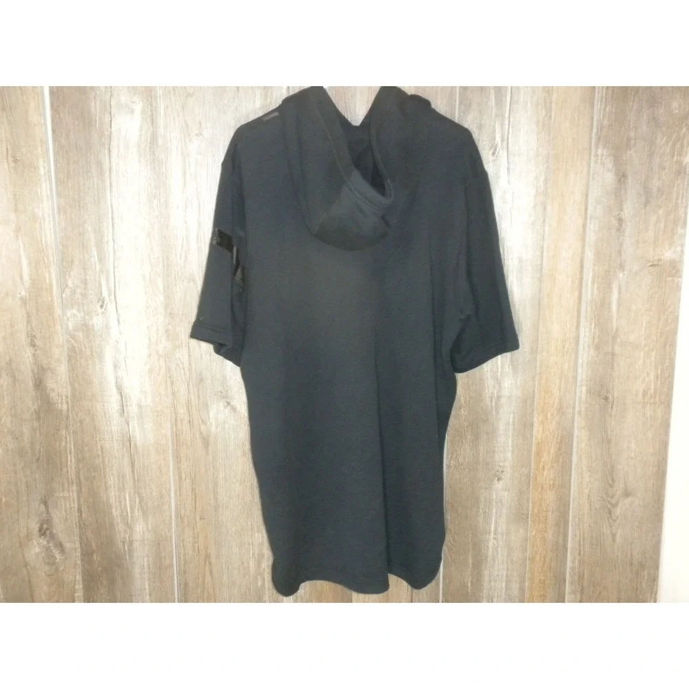 Nike Hoodie Sweatshirt Mens LT Black‎ Air Pivot V3 Side Zip Short Sleeve B Ball